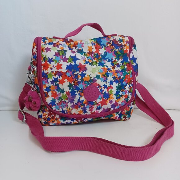 Kipling Lunch Tote Bag Colorful Star Print Insulated - Picture 6 of 16
